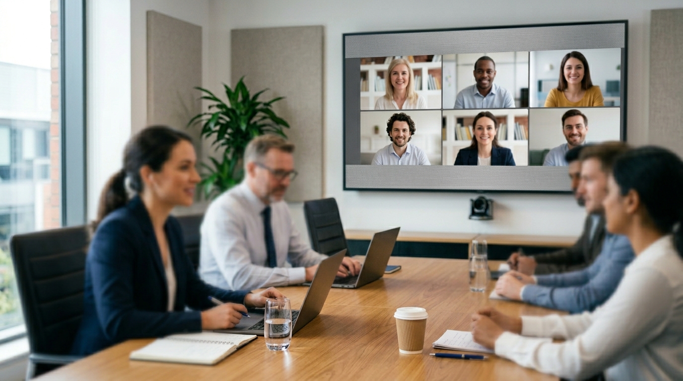 team meeting via video call