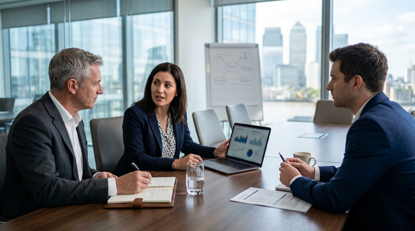 business financial planning meeting