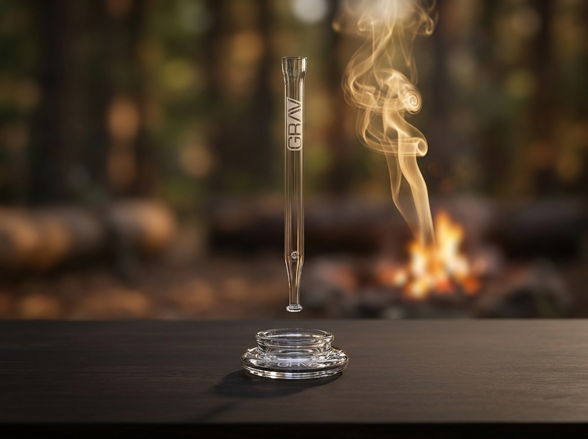 GRAV Quartz Vape Straw with Dab Dish set