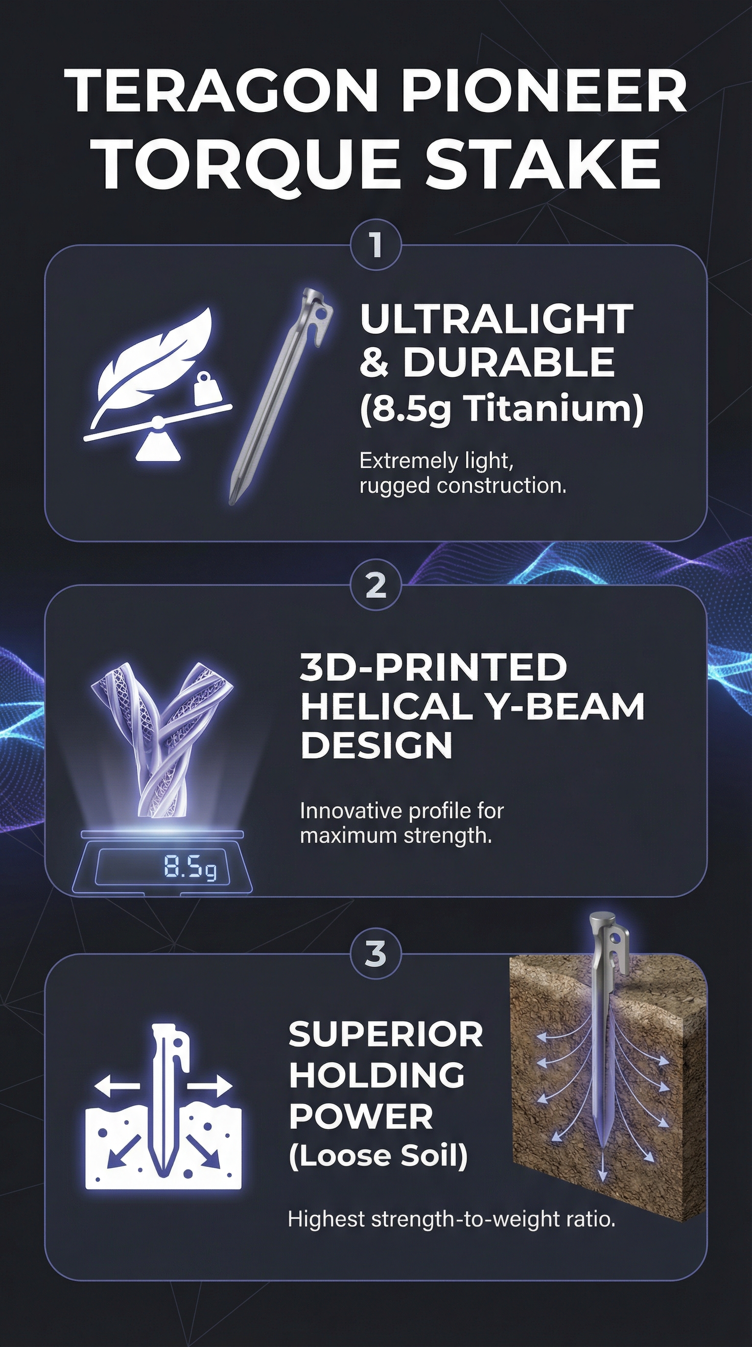 Teragon Pioneer Torque Stake - Infographic