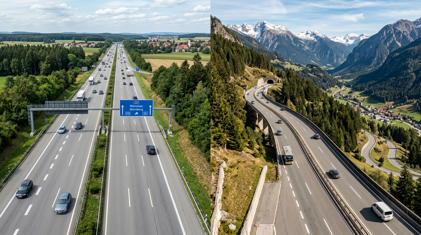 Österreich vs. Deutschland: Mautvergleich