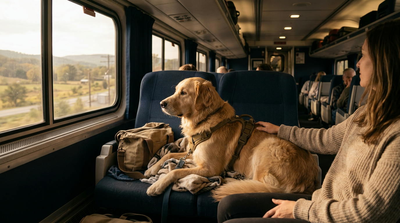 Can a 60-Pound Dog Ride Amtrak? Rules and Options