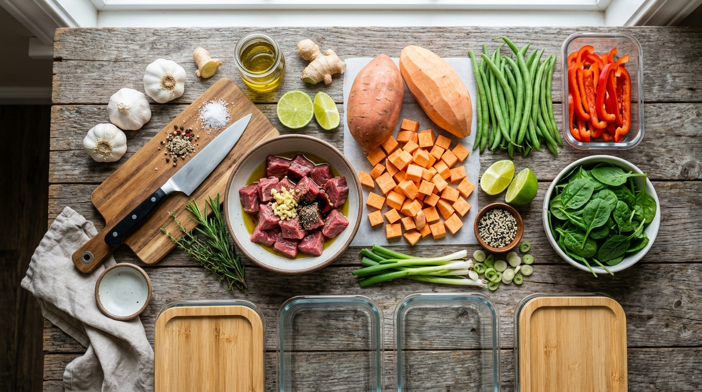 Steak Sweet Potato Bowl Meal Prep (Easy & Delicious) ingredients