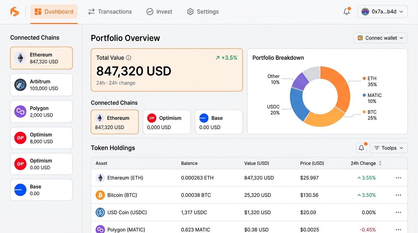 ChainLens Dashboard — Web3 Portfolio Analytics