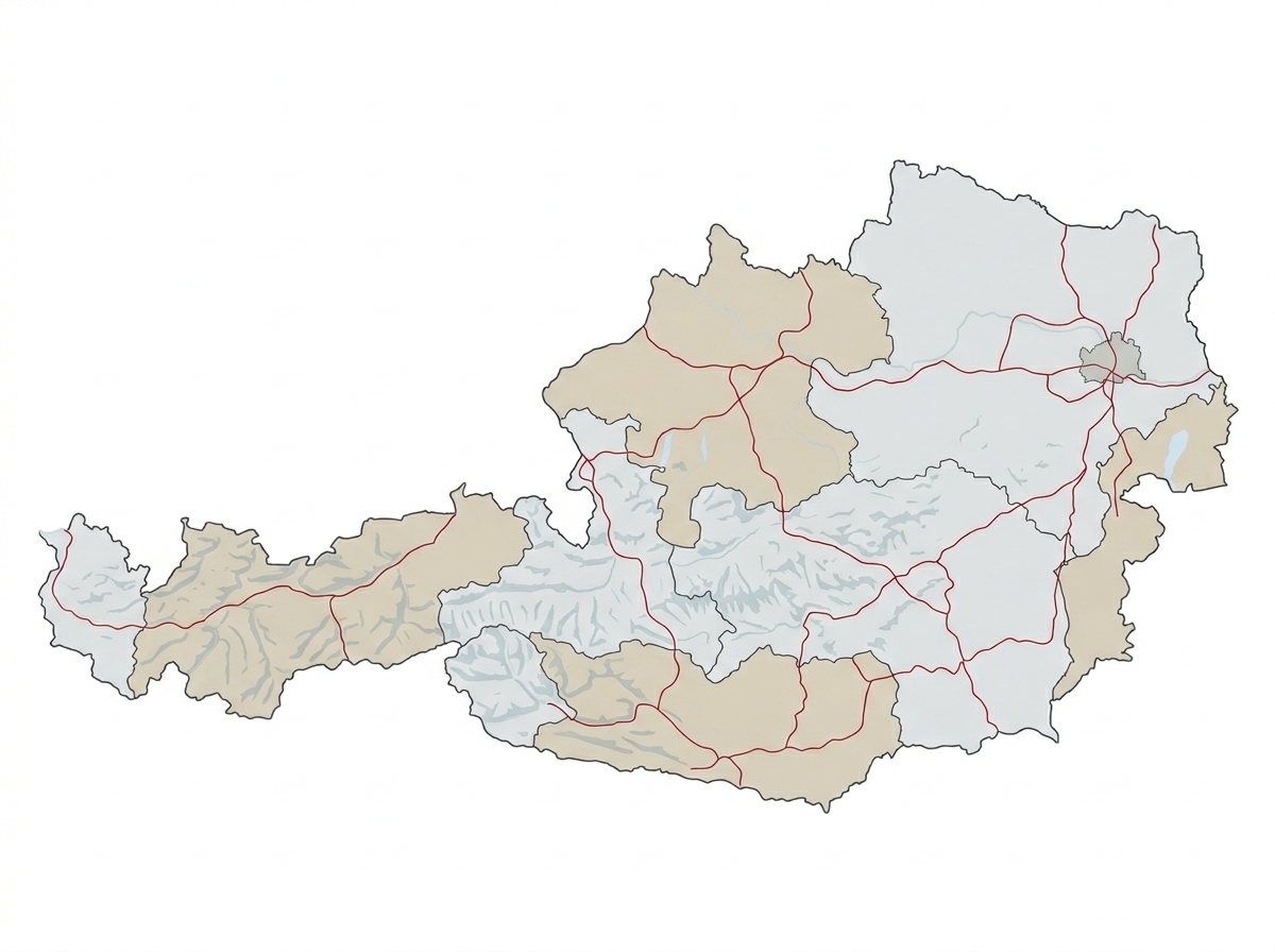Österreich Karte mit Sondermautstrecken