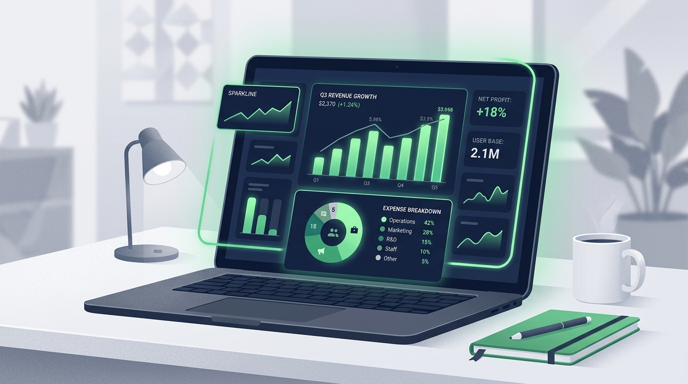 Financial dashboard illustration