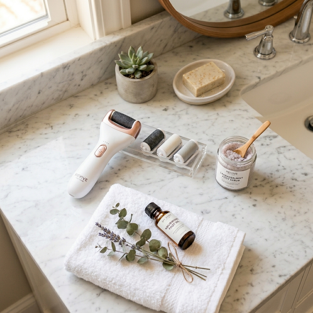 Electric pedicure kit lifestyle