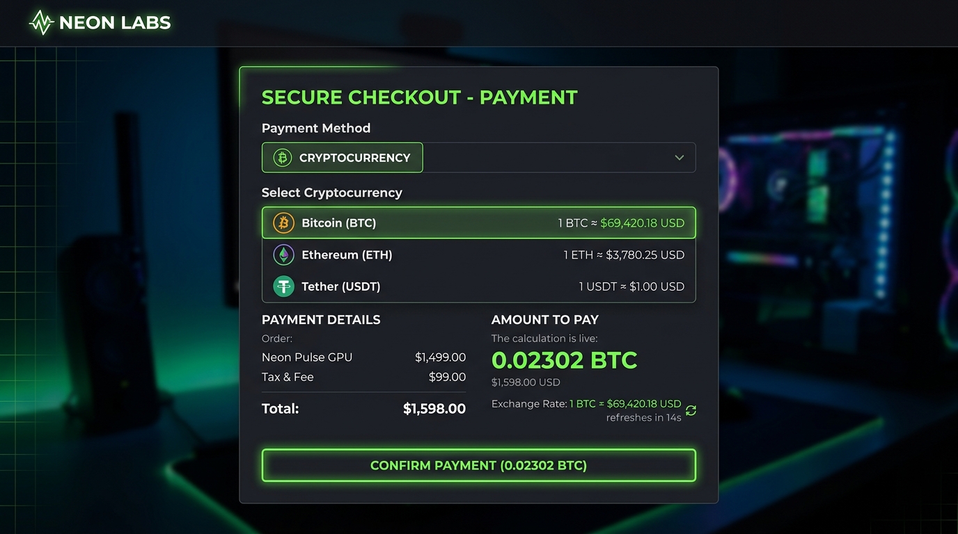 Amount & Crypto Selection