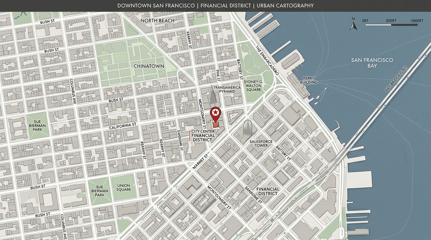 Office location map – 340 Pine Street, San Francisco CA