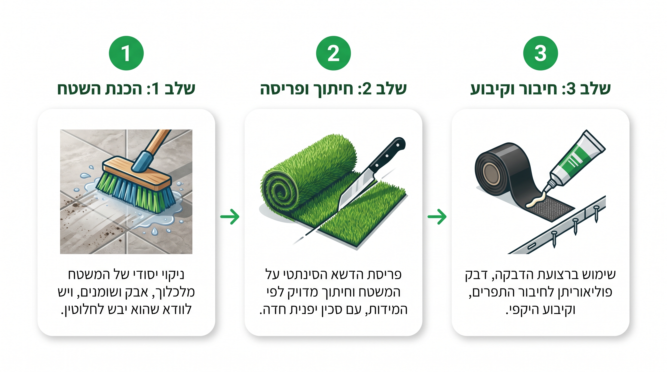 השוואה בין ריצוף לבין בטון כתשתית לדשא סינטטי