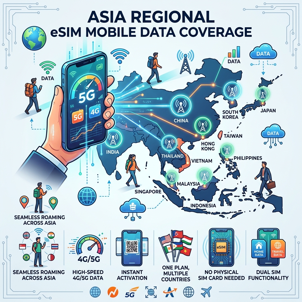 Asia eSIM Data Plan 7 Days