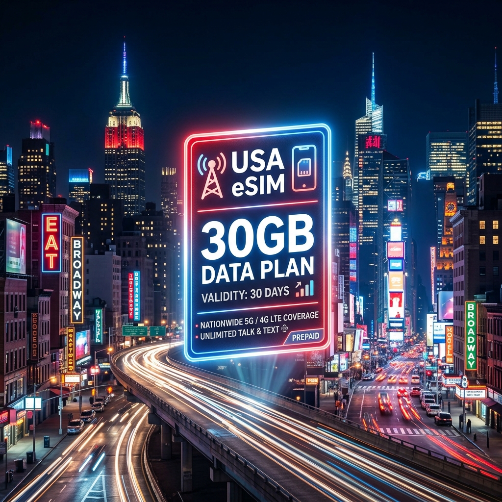 USA eSIM 30GB — 30 Days
