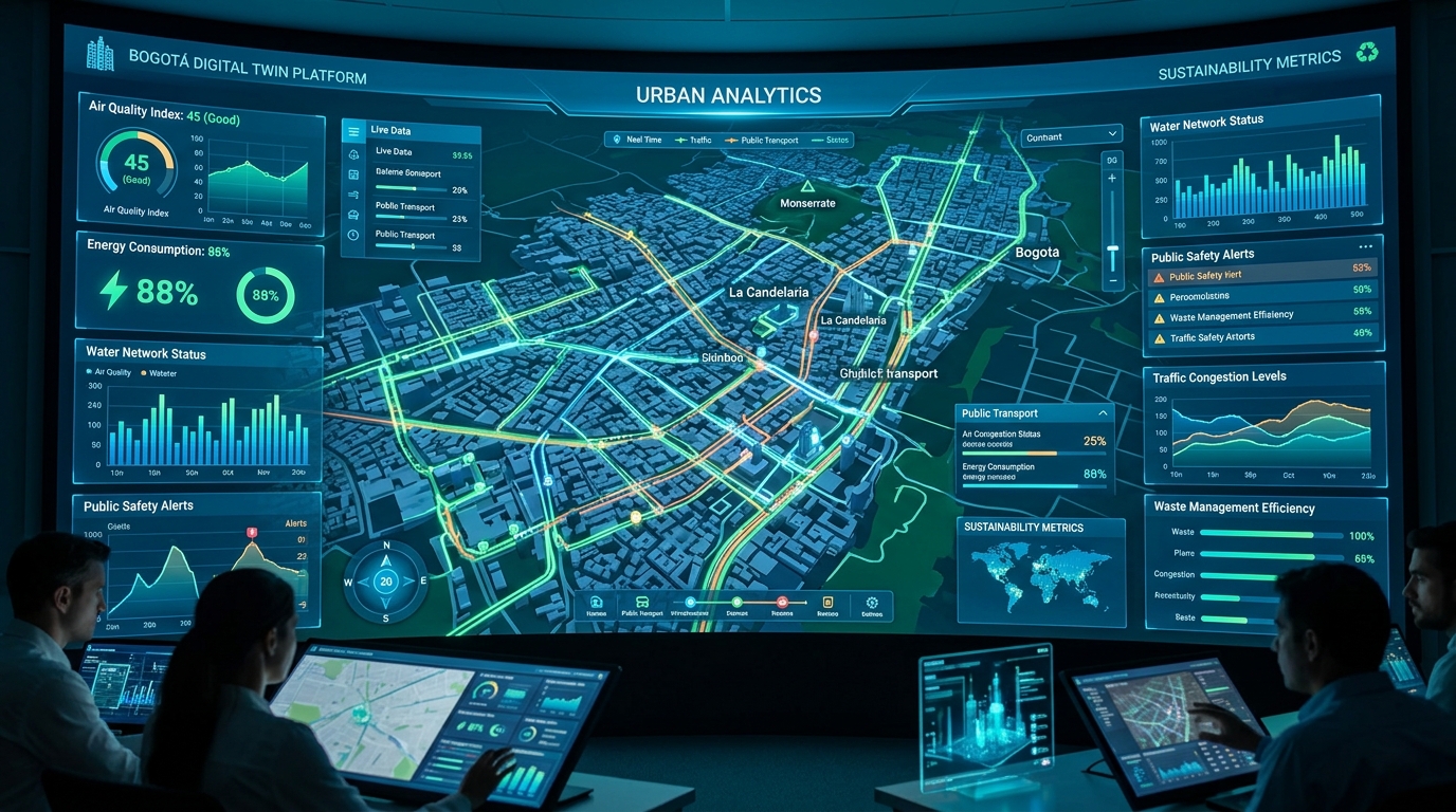 emcalli despliega plataforma de ciudad inteligente con gemelo digital municipal