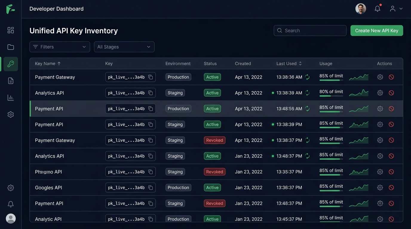 Unified Key Inventory Dashboard