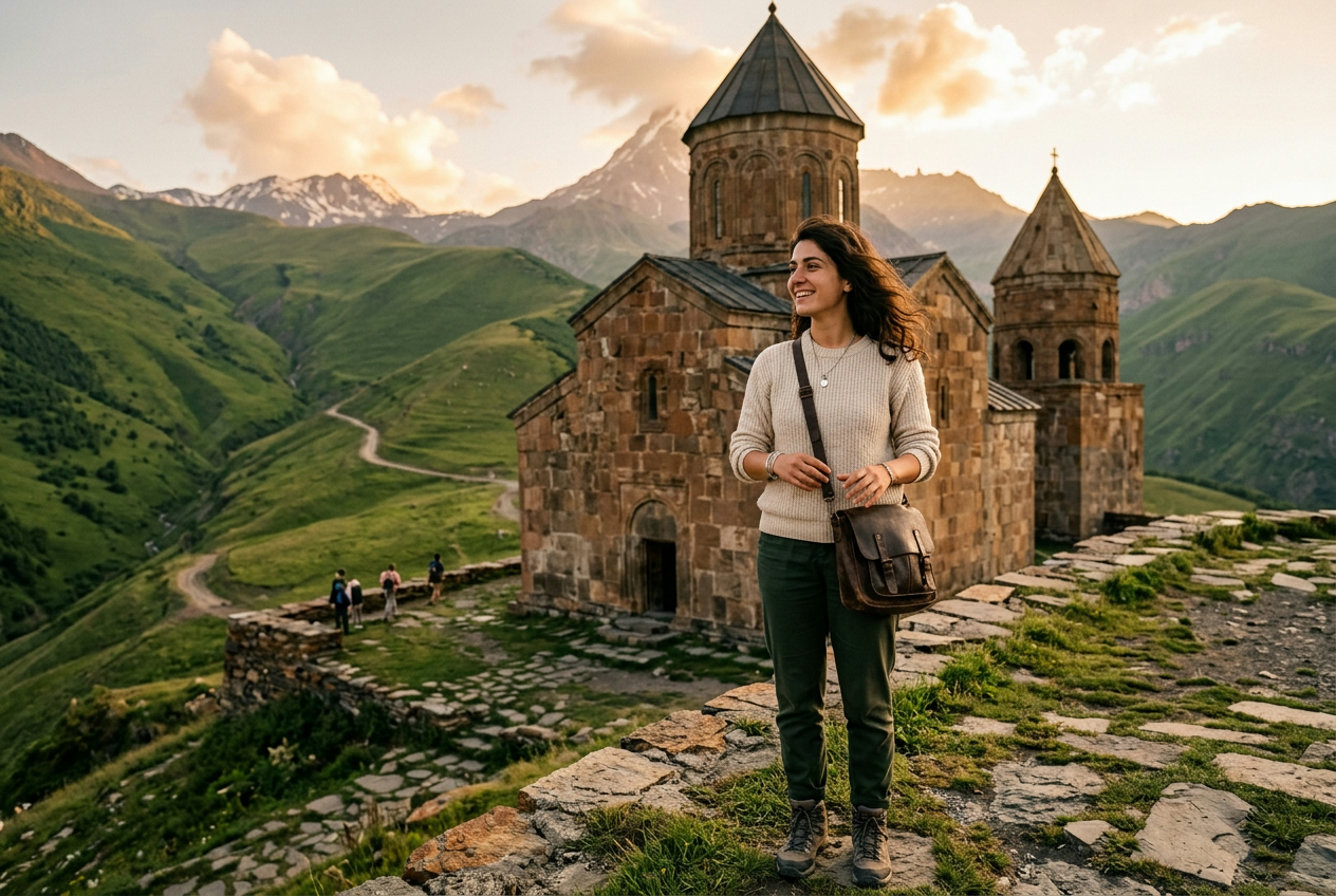 Bahar Güneş Bilici exploring Georgia