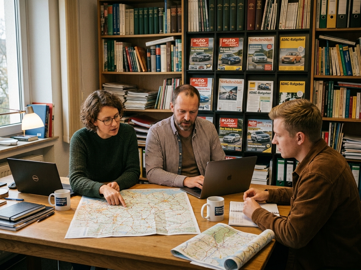 Das technikgarage-Redaktionsteam bei der Arbeit