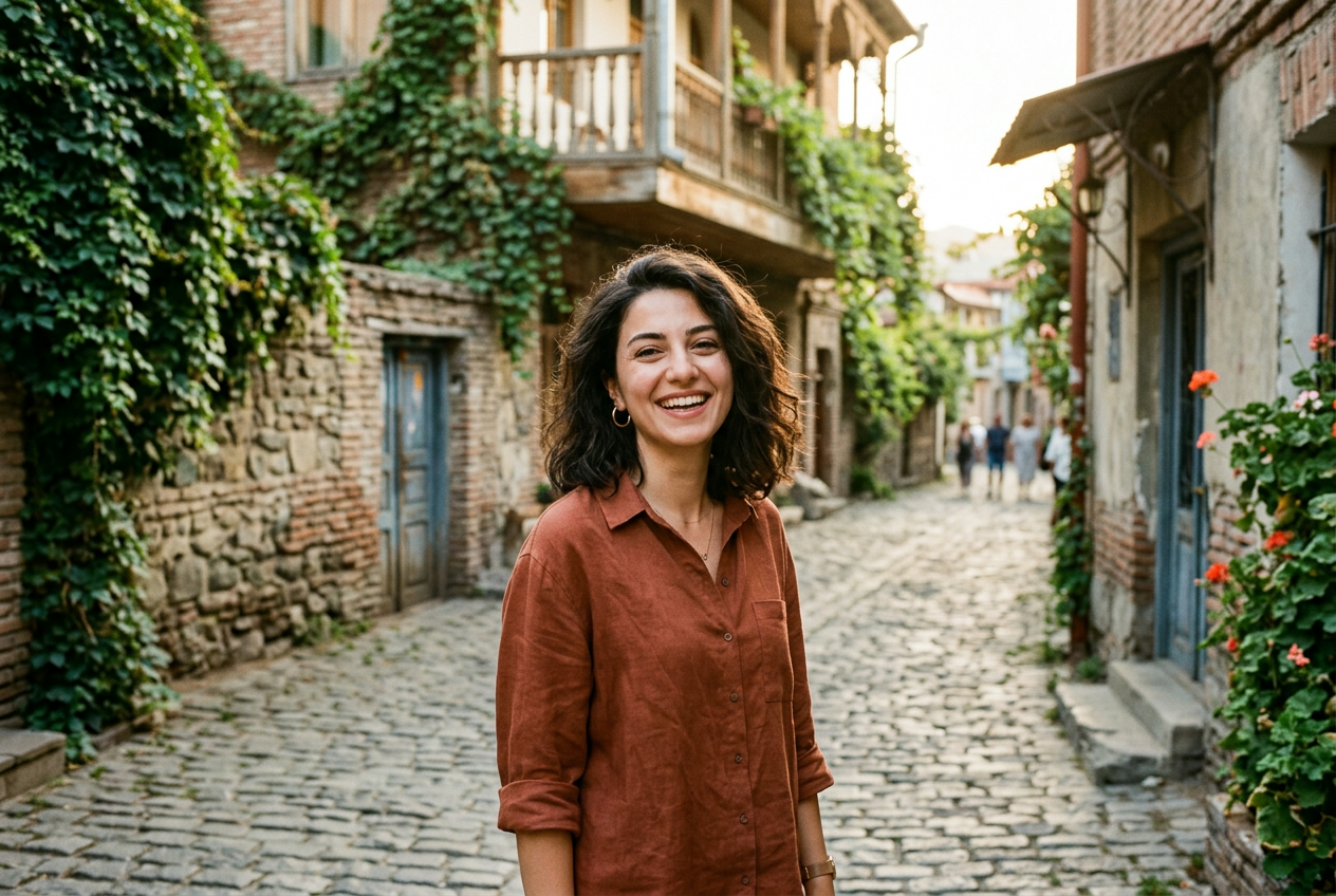 Bahar Güneş Bilici in Tbilisi, Georgia