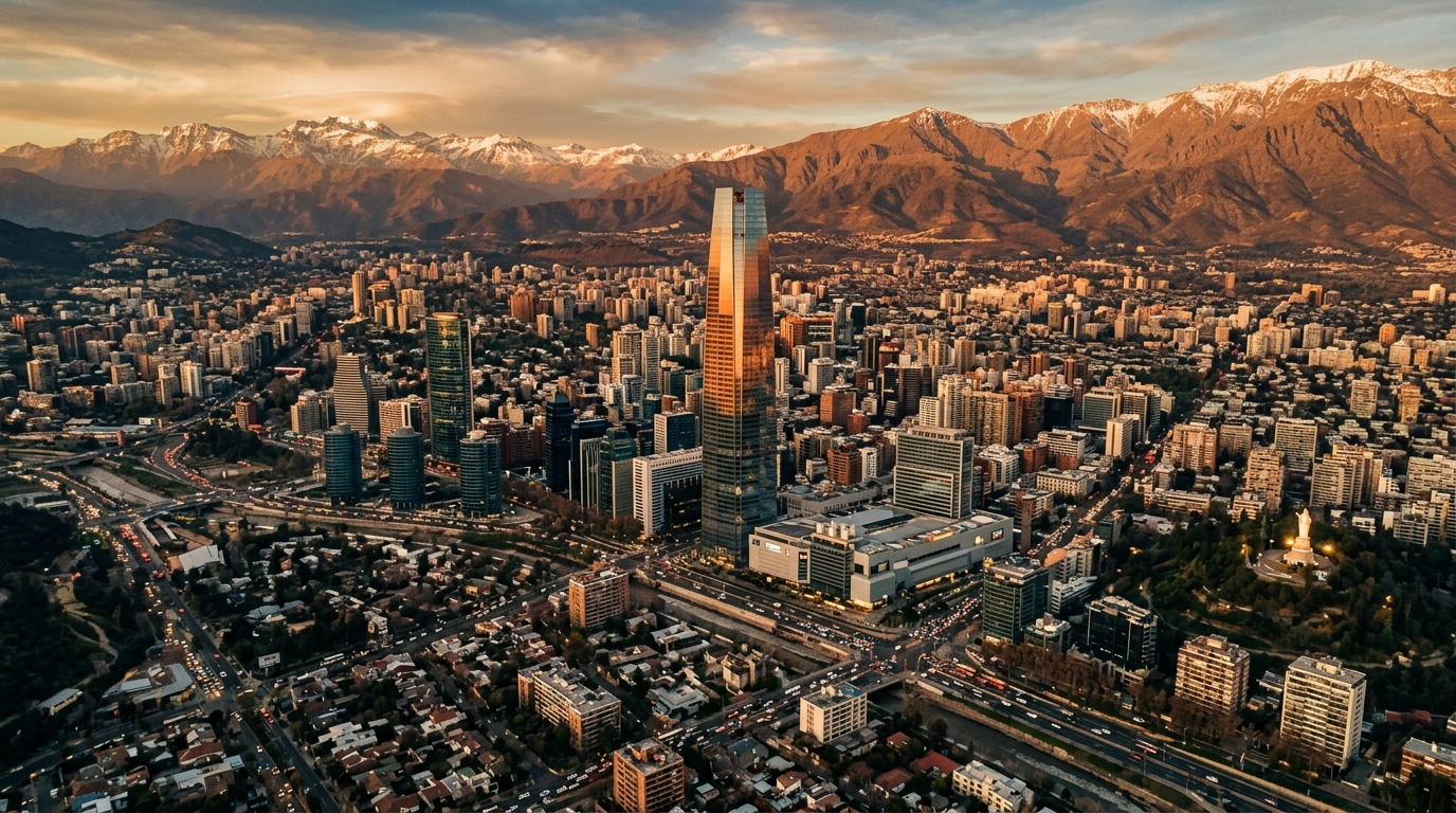 Panorama urbano de Santiago de Chile