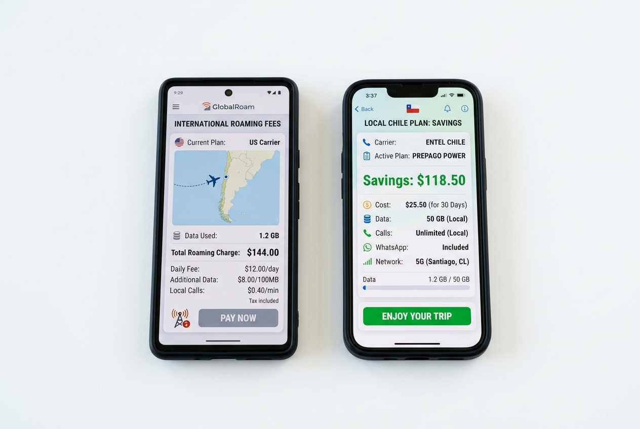 Roaming vs SIM local: cuál sale más barato