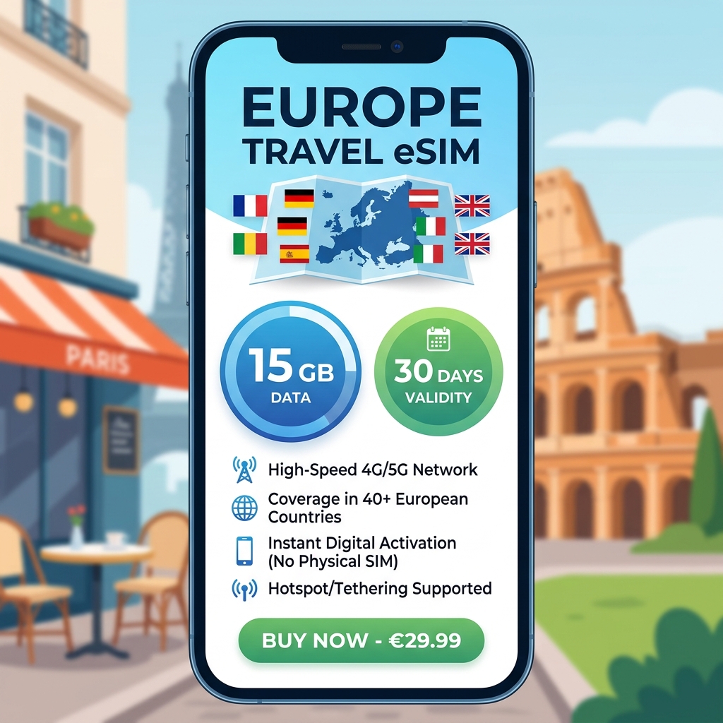 Europe eSIM 30-Day Plan
