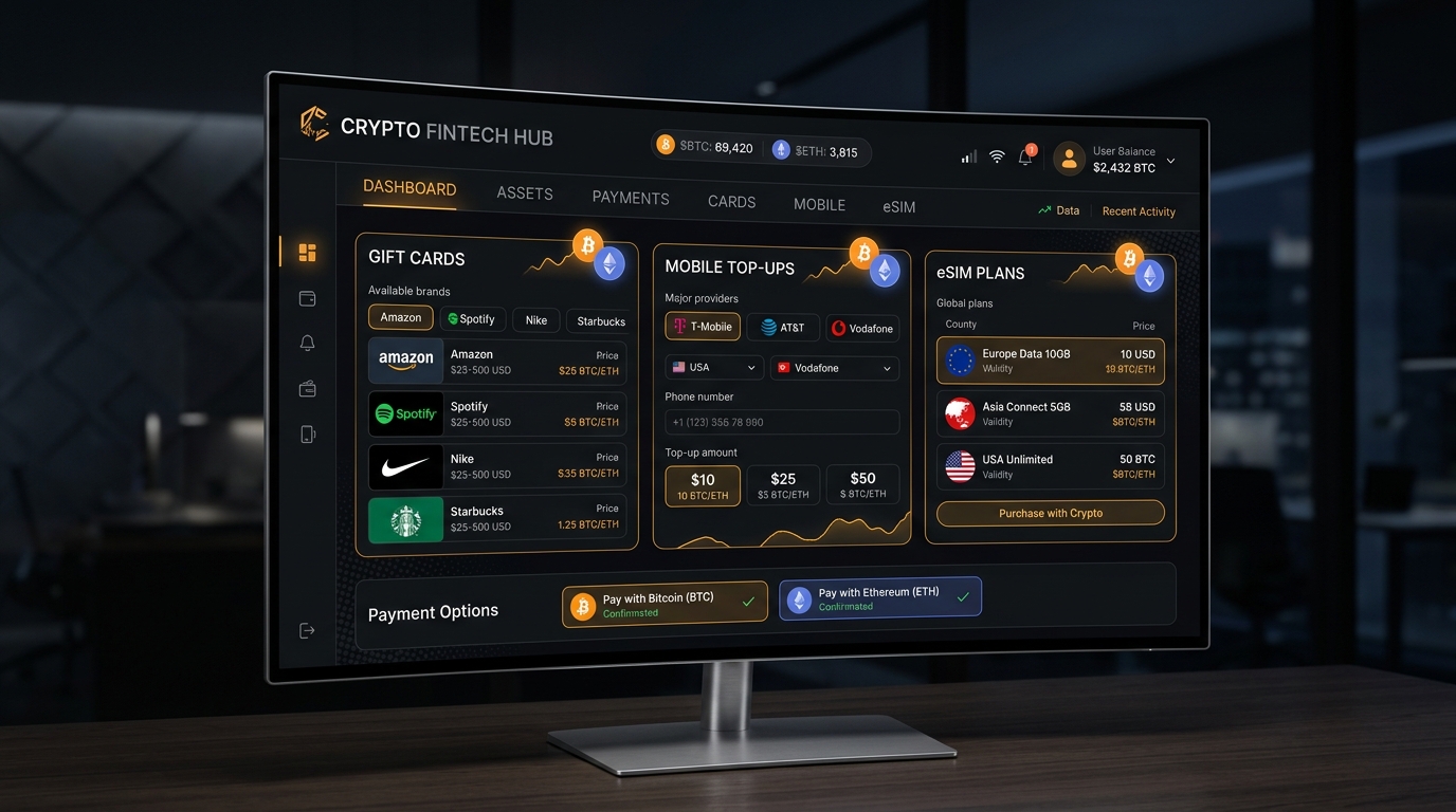 bitroflil.com — crypto gift cards and top-ups platform