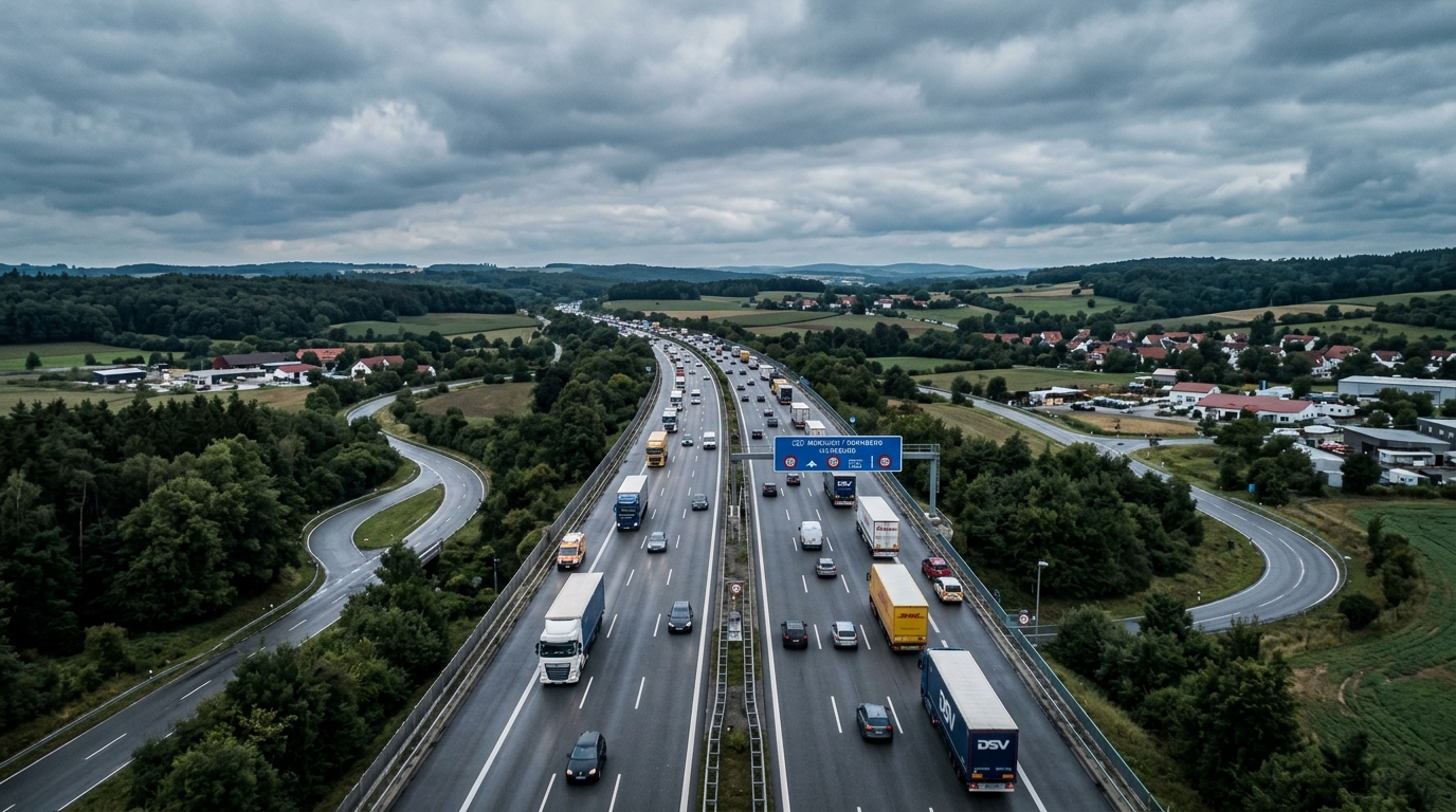 Lkw auf der deutschen Autobahn