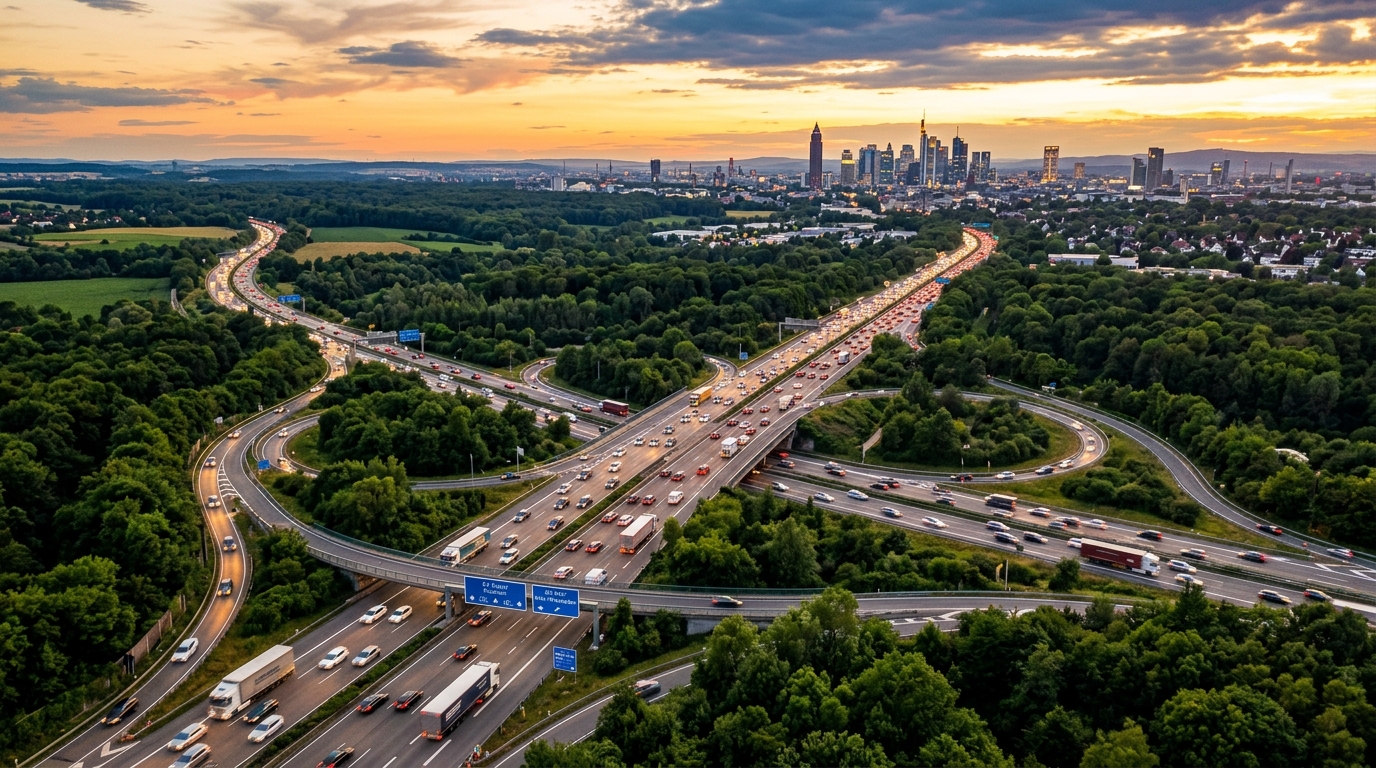 Autobahn bei Frankfurt