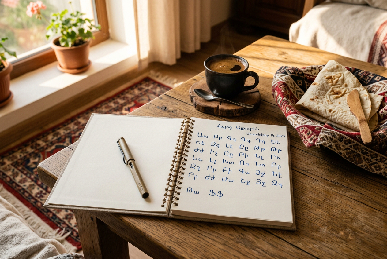 Learning Armenian in Two Weeks: What Stuck
