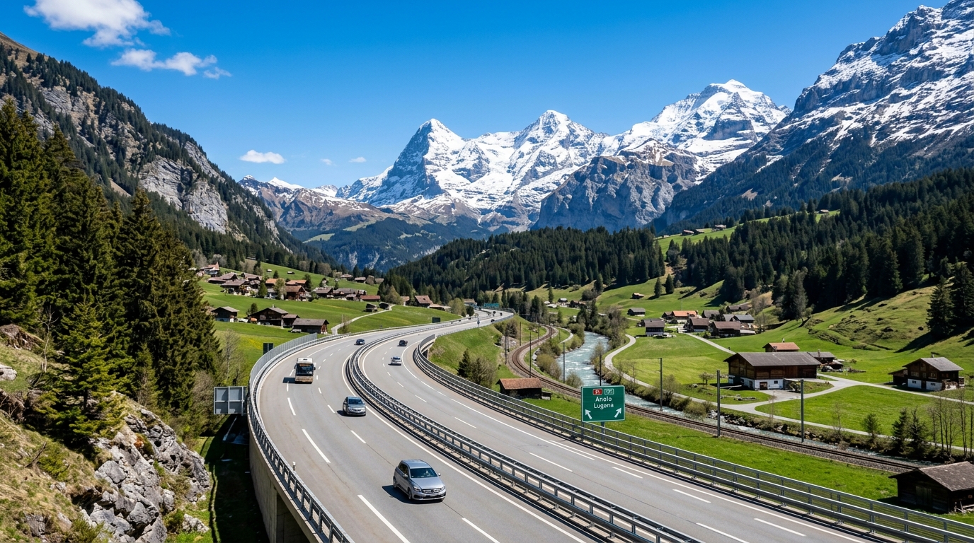 Schweiz Transit: Autobahnvignette und Schwerverkehrsabgabe erklärt