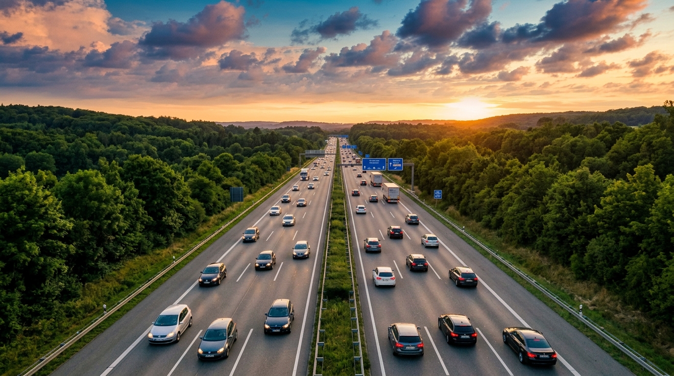 Autobahn von oben