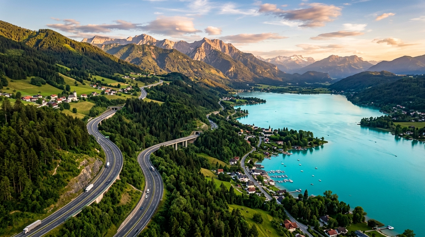 Autobahn in Kärnten, Österreich