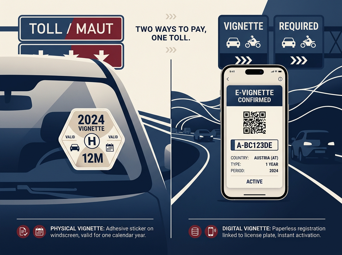 Physical and digital vignette formats illustrated