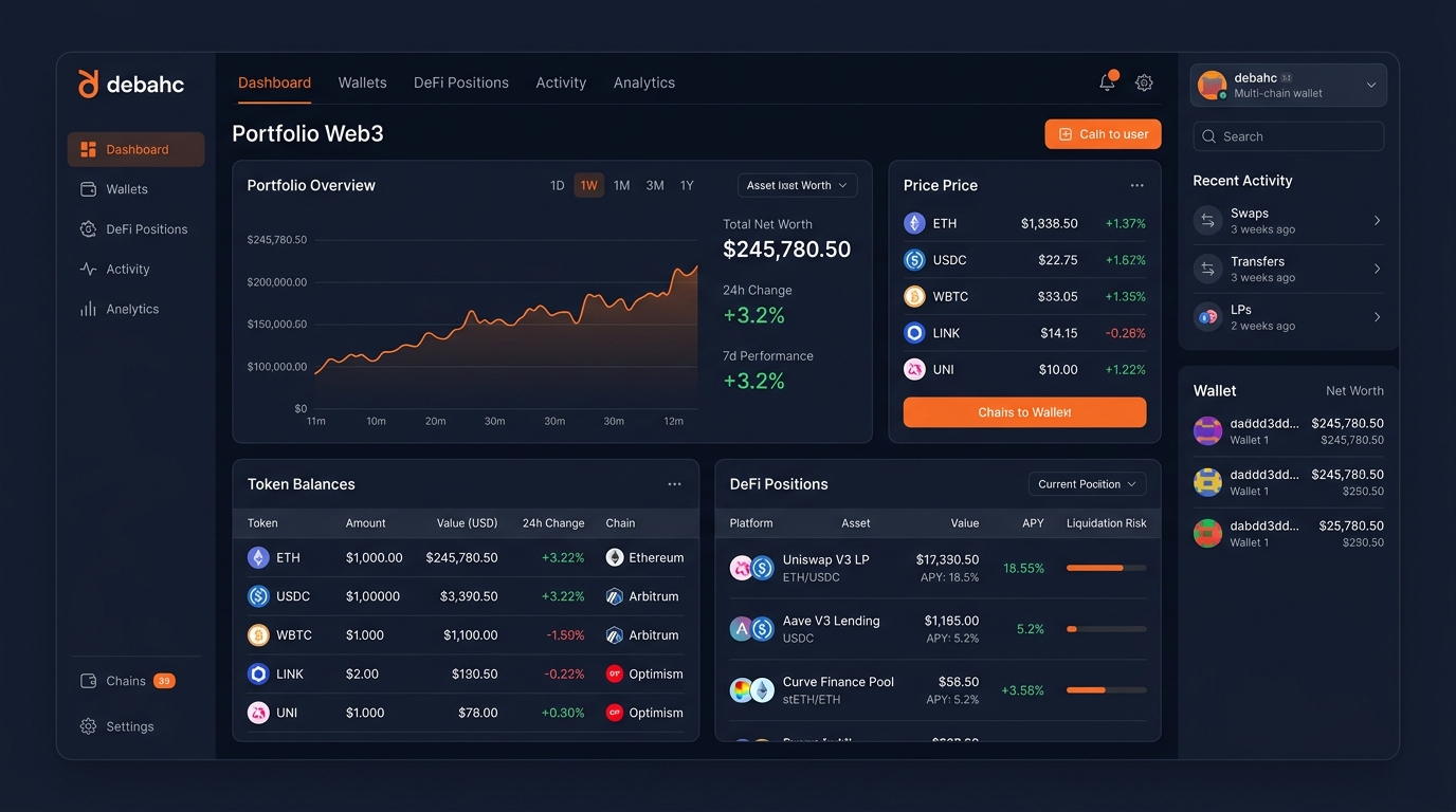 debahc portfolio dashboard preview