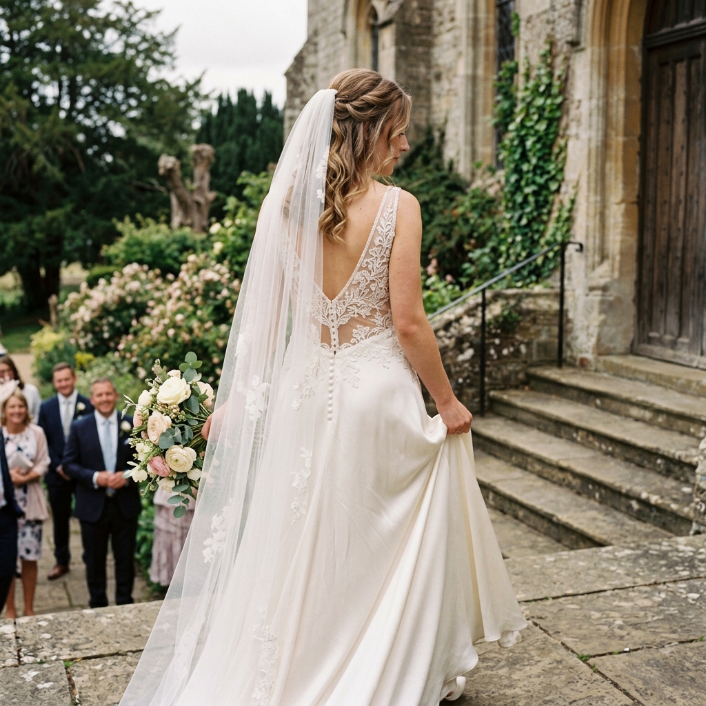 Ivory Silk Charmeuse Gown