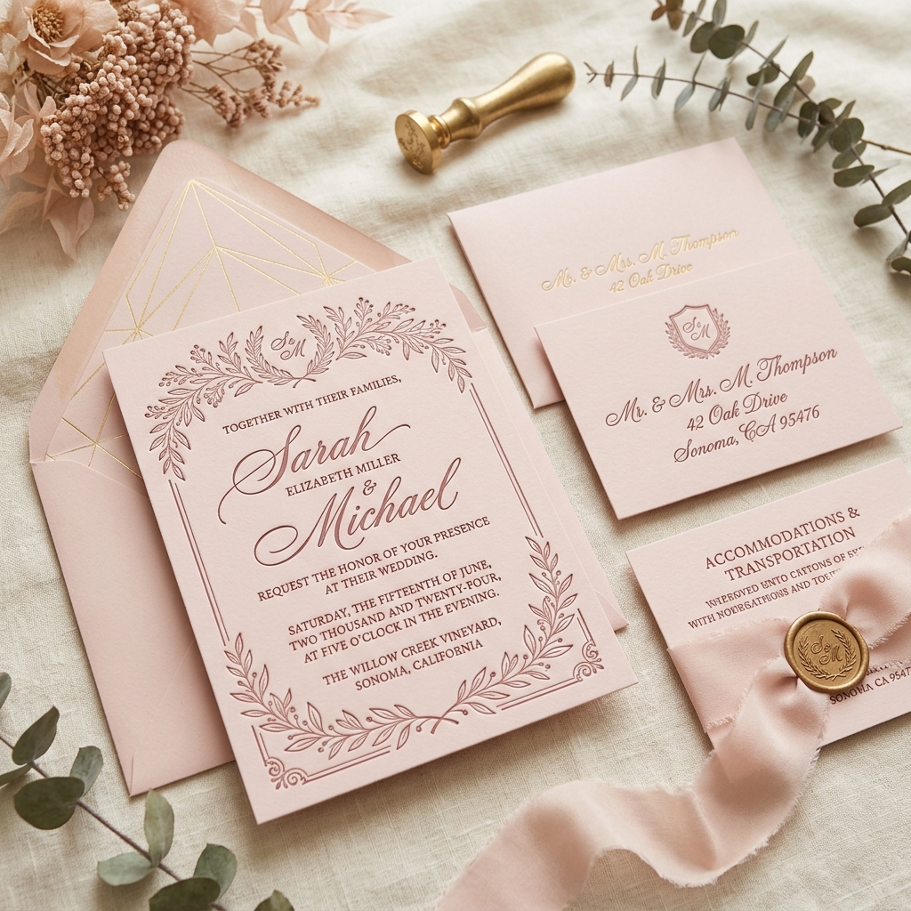 Letterpress Invitation Suite
