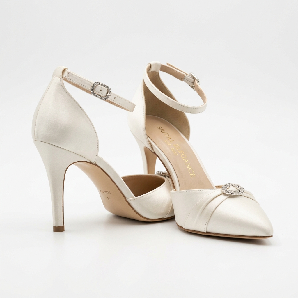 Ivory Satin Bridal Heels