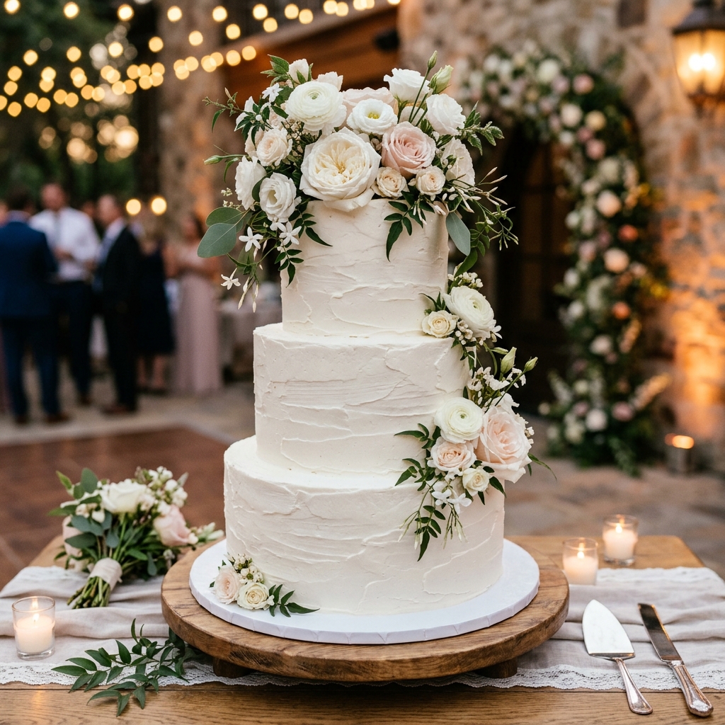 Three-Tier Buttercream Cake