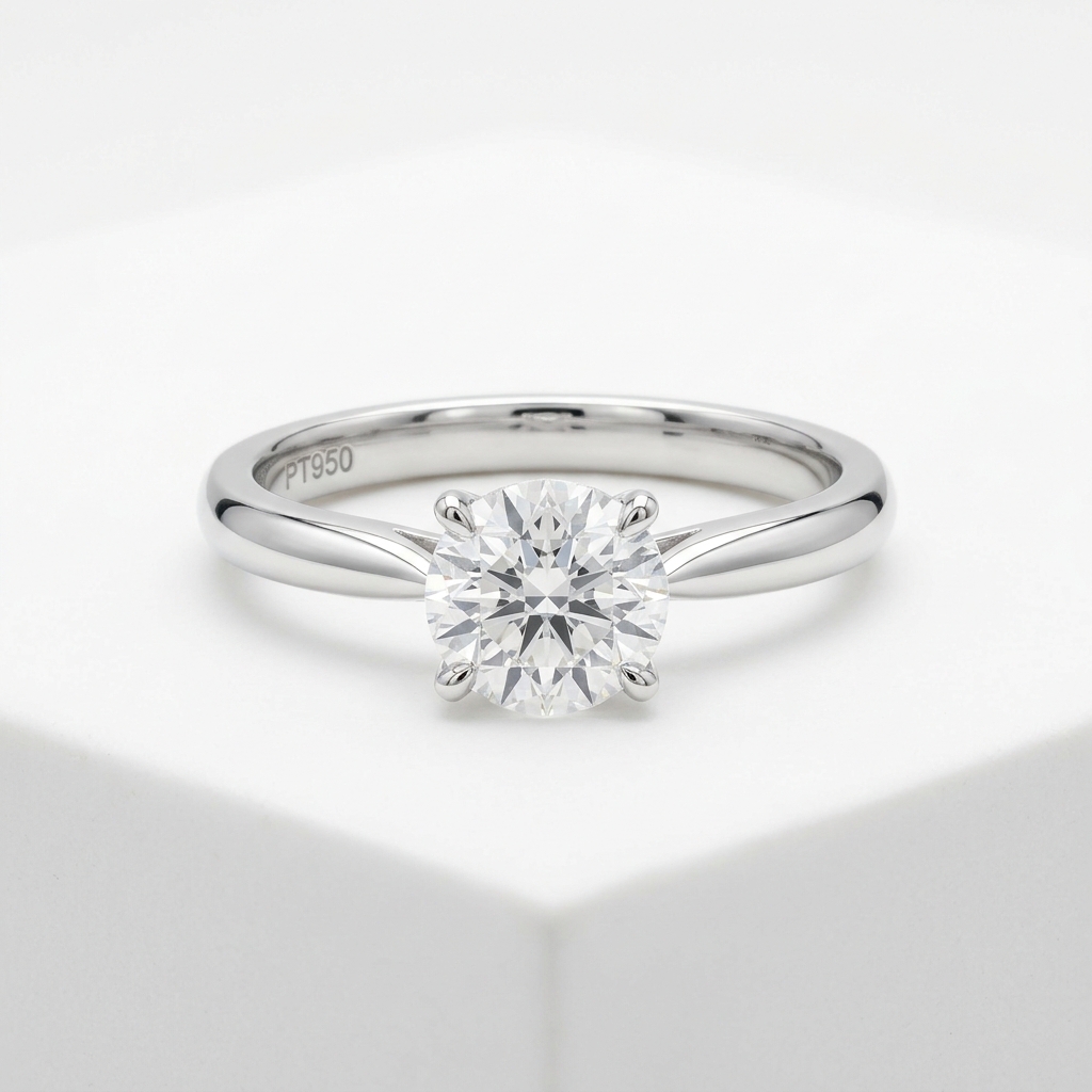 Solitaire Platinum Engagement Ring