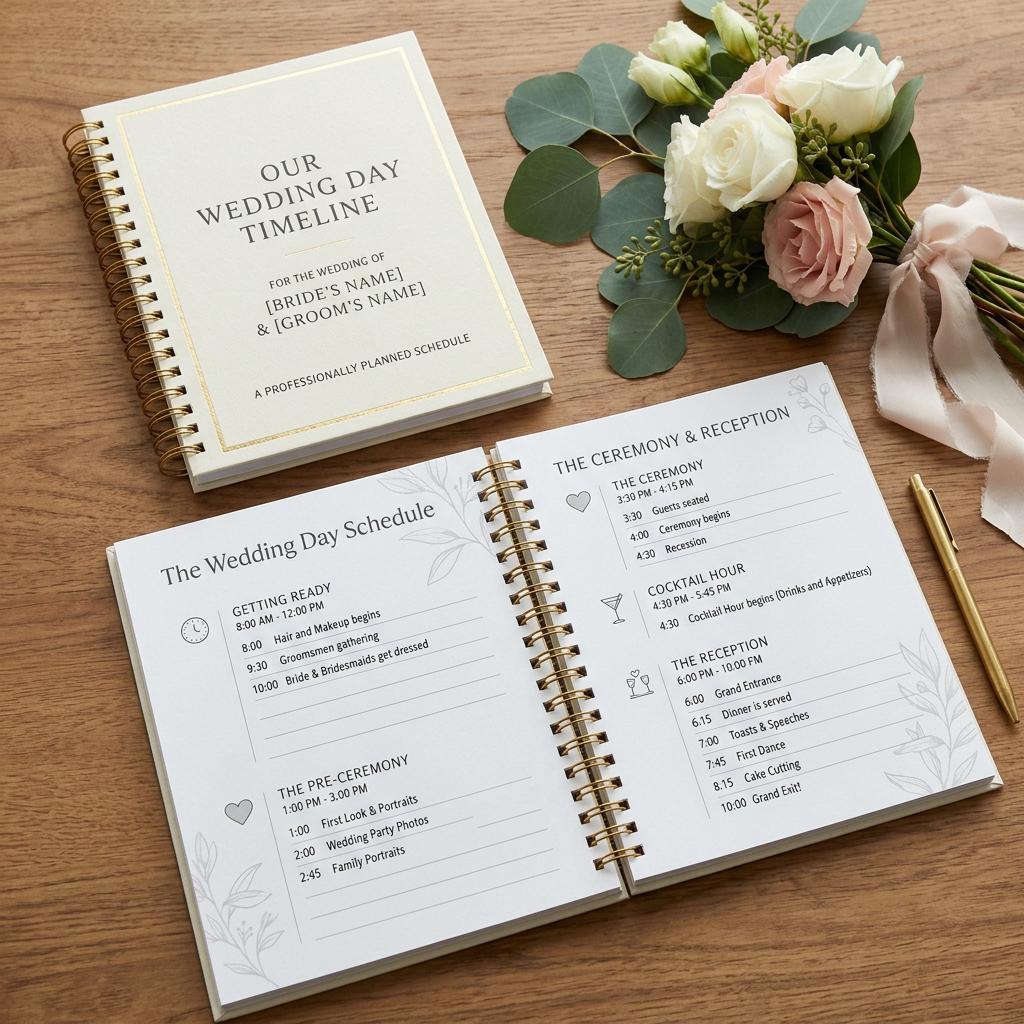 Custom Wedding Day Timeline Planner