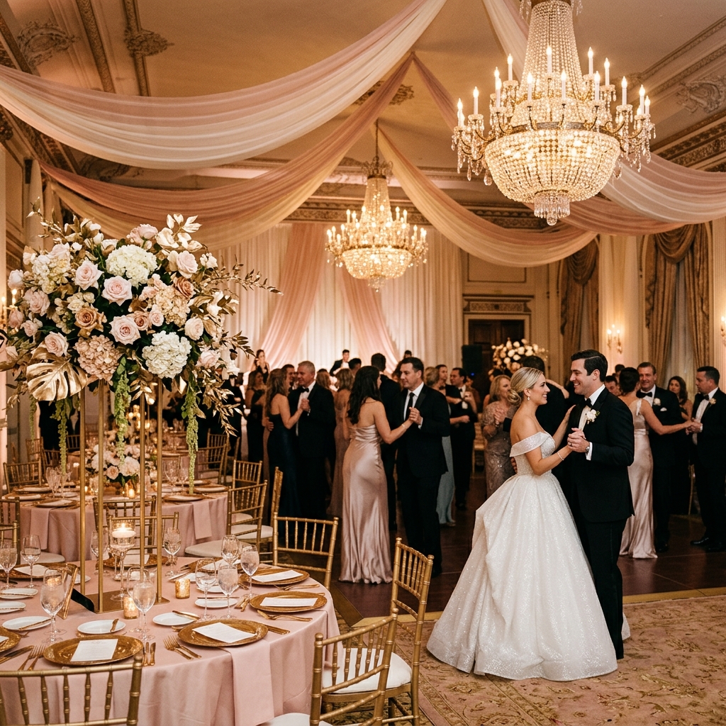 Glam ballroom wedding