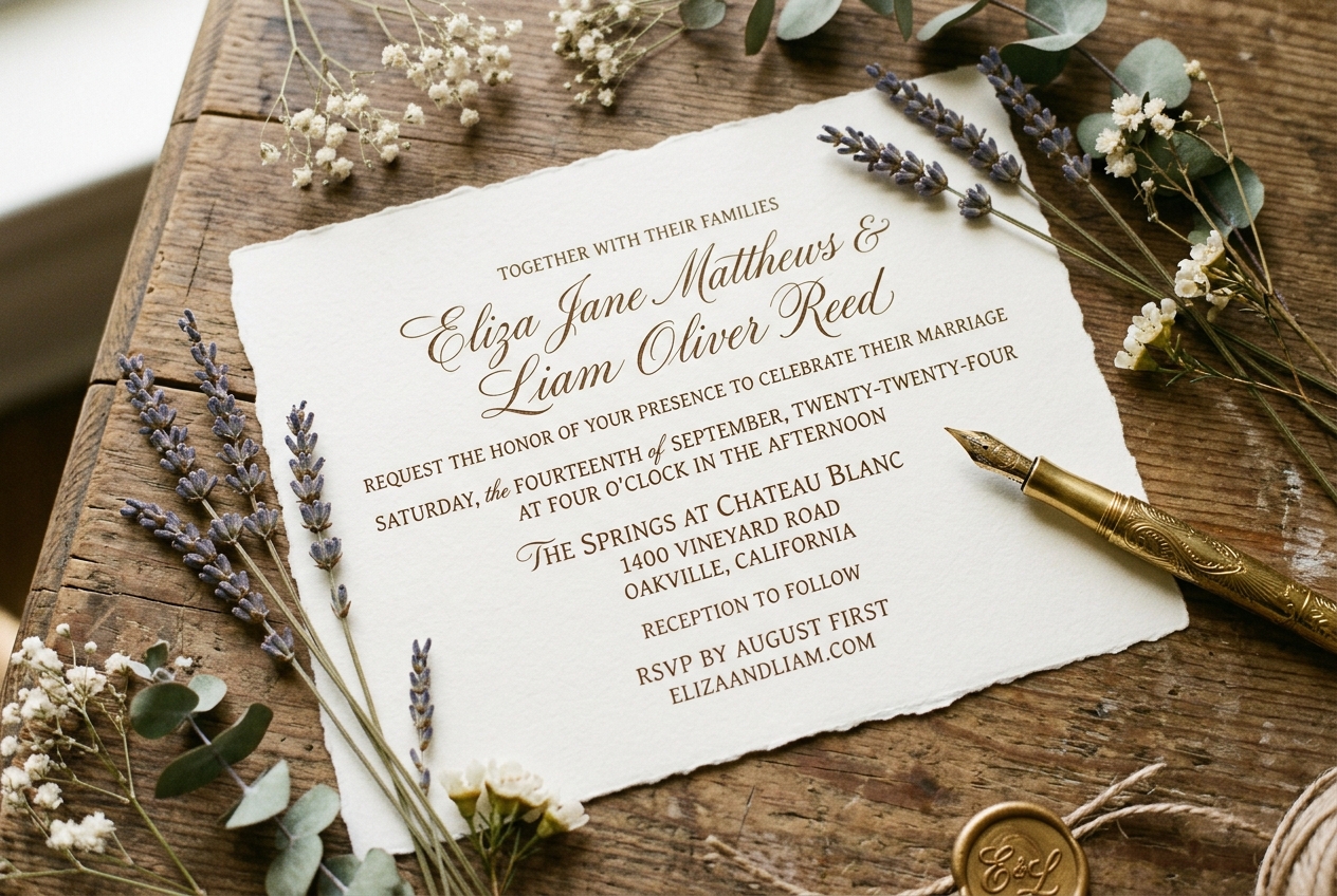 Writing the Perfect Online Wedding Invitation Wording