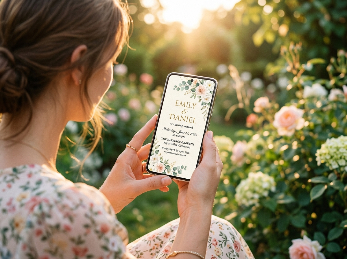 Sending digital wedding invitations
