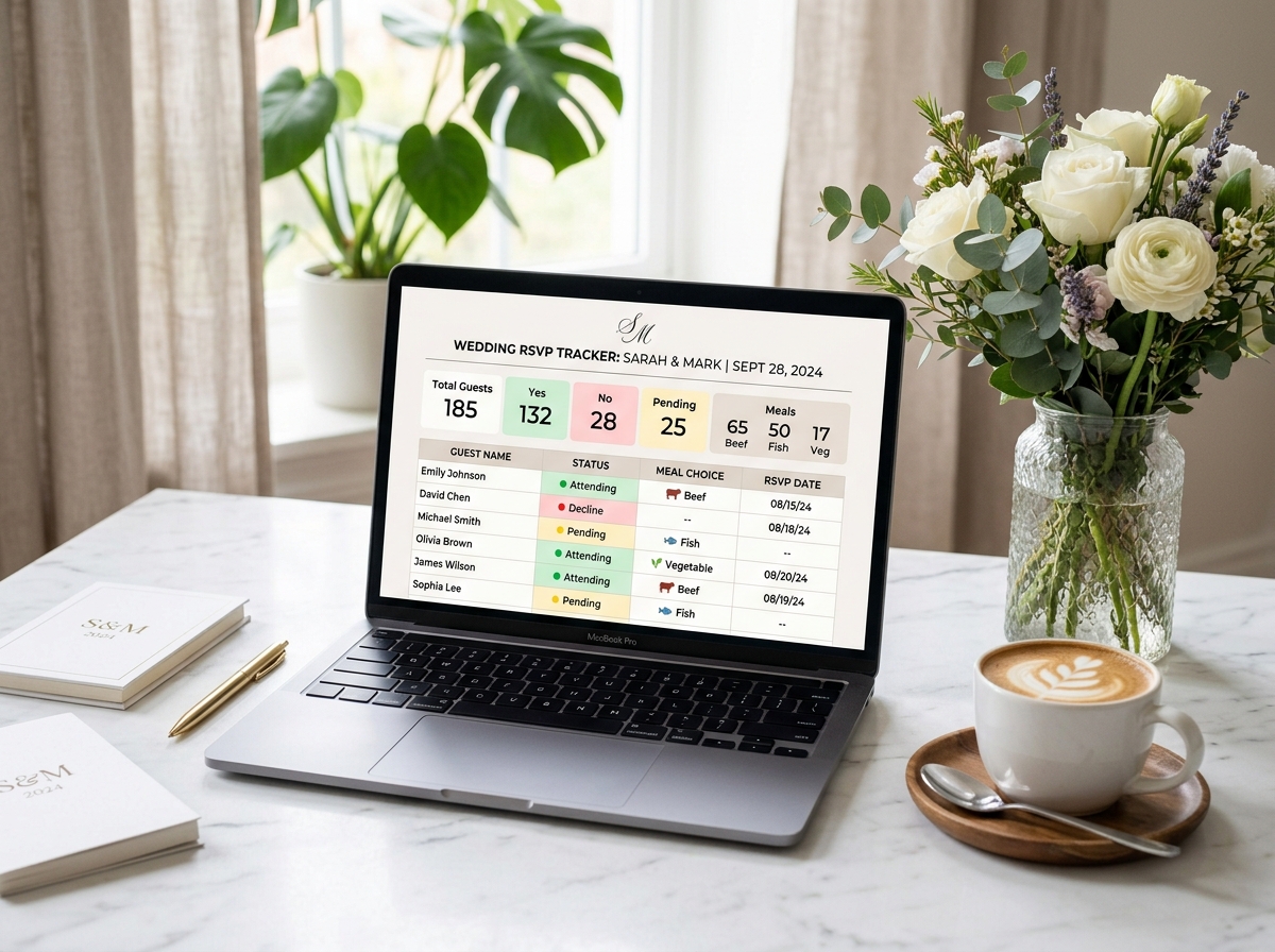 Tracking RSVPs and guest status dashboard