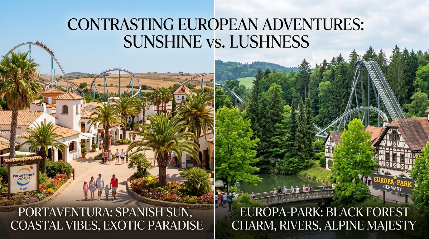 Europa-Park vs. PortAventura – Sonne gegen Regen
