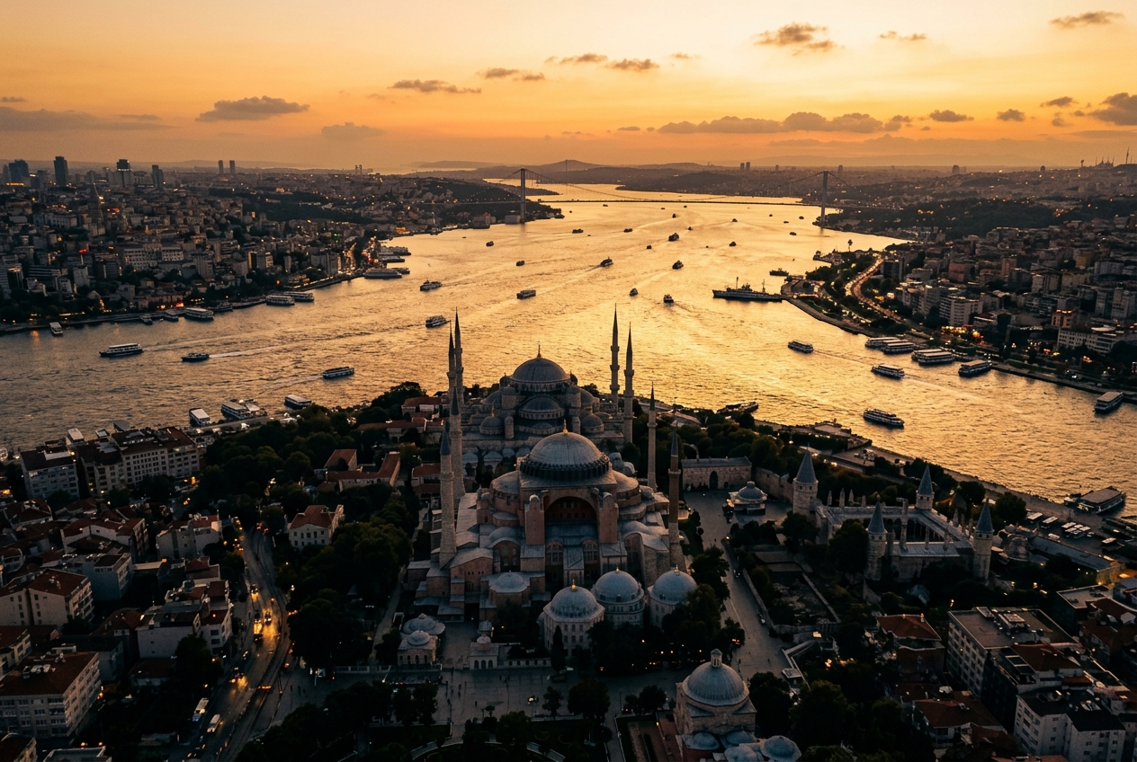 Istanbul at golden hour