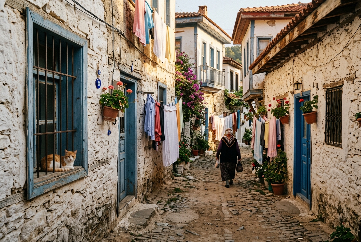 Village alley in rural Turkey