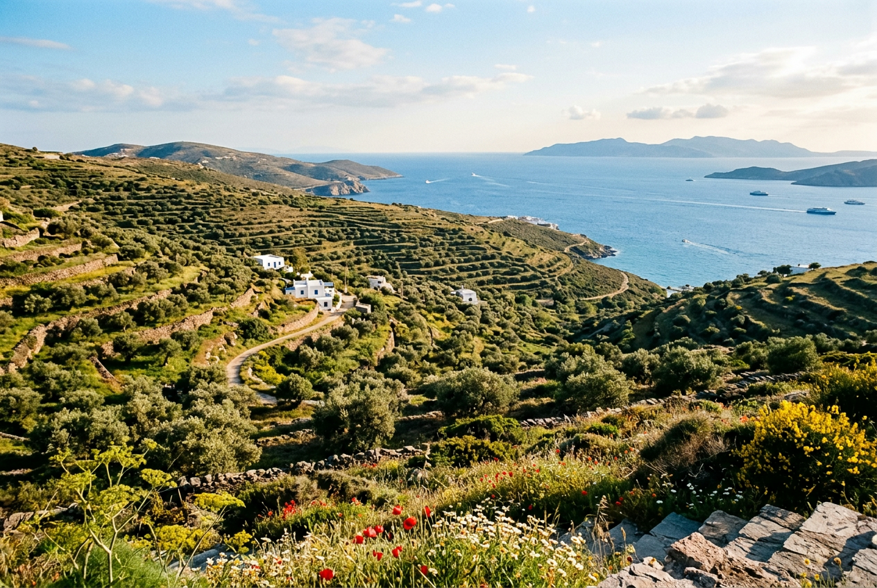 Aegean hillside view