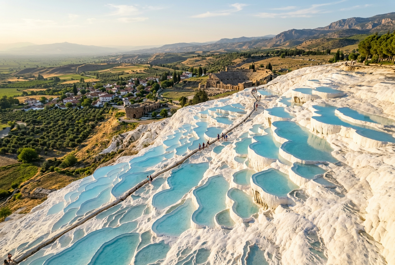 Complete Guide to Pamukkale: Thermal Pools, Cotton Castle & Hierapolis