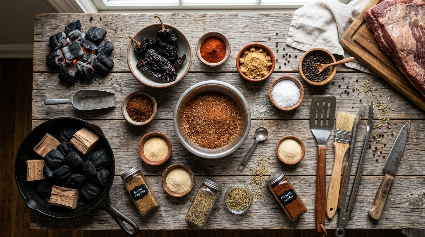 Ancho Chile Beef Rub Recipe for Bold BBQ Flavor ingredients