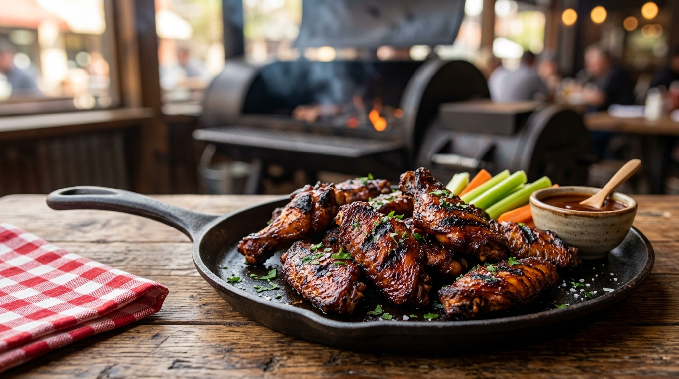 Smoked Game Day Chicken Wings: Crispy & Bold plated